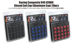 Project Kics 14x1.25 R40 Iconix Aluminum Cap Set - Black (20 Pcs)