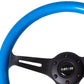 NRG Classic Wood Grain Steering Wheel (350mm) Blue Pearl/Flake Paint w/Black 3-Spoke Center