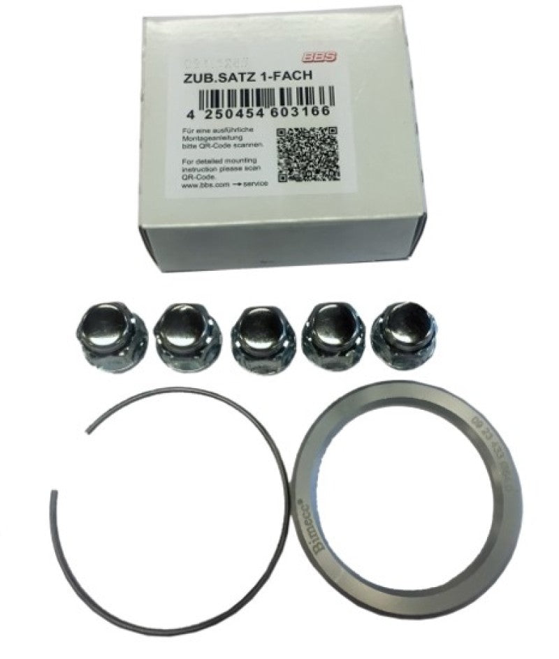 BBS PFS KIT - Camaro - Includes 82mm OD - 70.7mm ID Ring / 82mm Clip / Lug Nuts