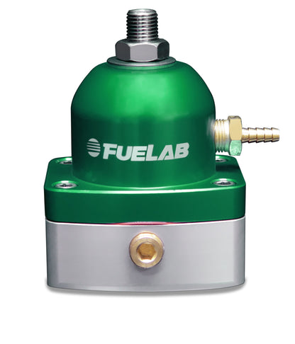 Fuelab 545 EFI Adjustable Mini FPR In-Line 25-90 PSI (1) -6AN In (1) -6AN Return - Green