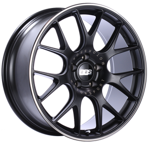 BBS CH-R 20x9.5 5x114.3 ET40 CB66 Satin Black Polished Rim Protector Wheel