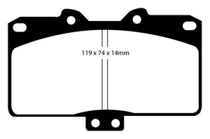 EBC 91-93 Dodge Stealth 3.0 4WD Yellowstuff Front Brake Pads