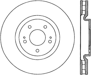 StopTech 03-06 Mitsubishi Evolution SportStop Cryo Slotted & Drilled Front Right Rotor