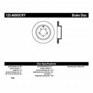 Stoptech 03-06 Evo 8 & 9 Rear Premium High Carbon CRYO-STOP Rotor