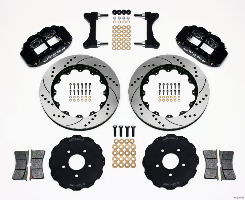 Wilwood Narrow Superlite 6R Front Hat Kit 14.00in Drilled Mitsubishi EVO VIII