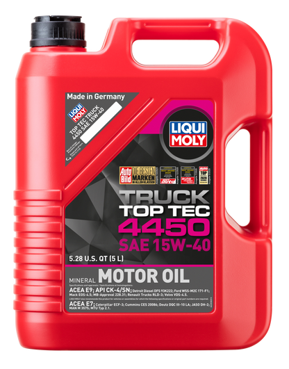 LIQUI MOLY 5L Top Tec Truck 4450 Motor Oil SAE 15W40