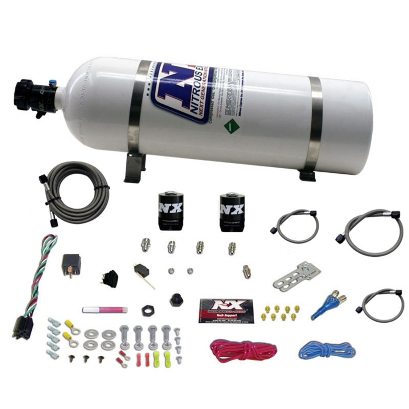 Nitrous Express All Ford EFI Single Nozzle Nitrous Kit (35-150HP) w/15lb Bottle