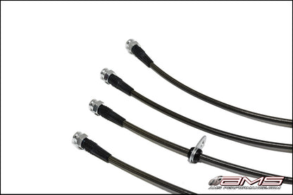 AMS Performance 08-15 Mitsubishi EVO X Stainless Steel Brake Lines (4 Lines)