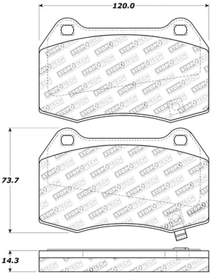 StopTech Performance 02-07 350z/G35 w/ Brembo Front Brake Pads