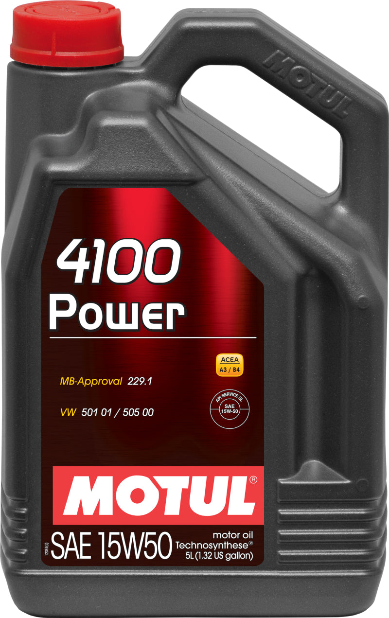 Motul 5L Engine Oil 4100 POWER 15W50 - VW 505 00 501 01 - MB 229.1