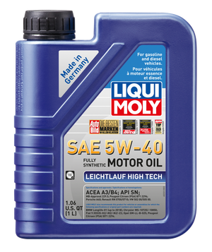 LIQUI MOLY 1L Leichtlauf (Low Friction) High Tech Motor Oil SAE 5W40