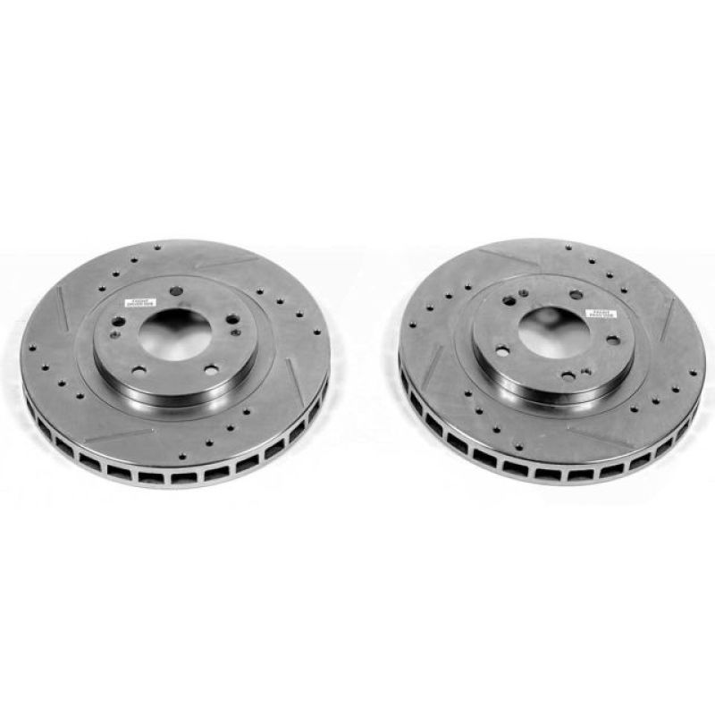 Power Stop 91-93 Dodge Stealth Front Evolution Drilled & Slotted Rotors - Pair