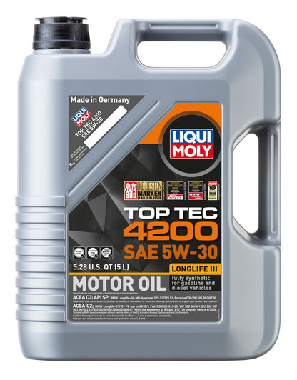 LIQUI MOLY 5L Top Tec 4200 New Generation Motor Oil SAE 5W30